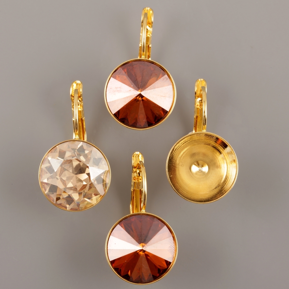 Gold plated findings for Swarovski Elements